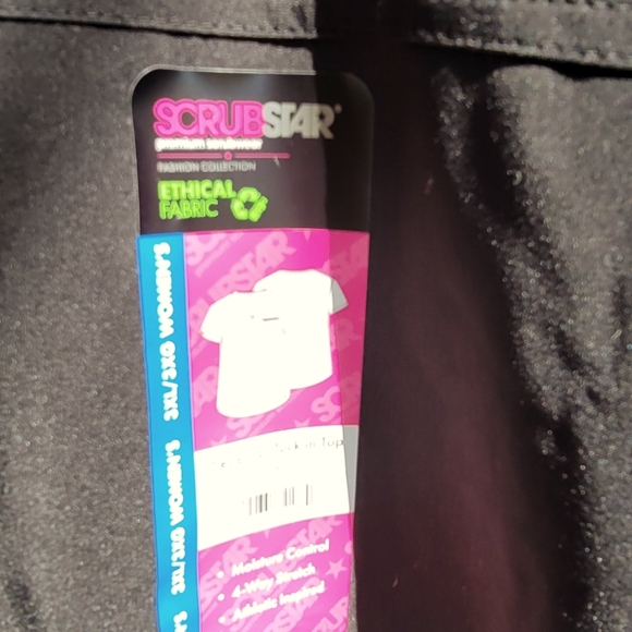 NWT Moisture Control 4 way stretch 3 front pocket scrub top - Picture 2 of 5